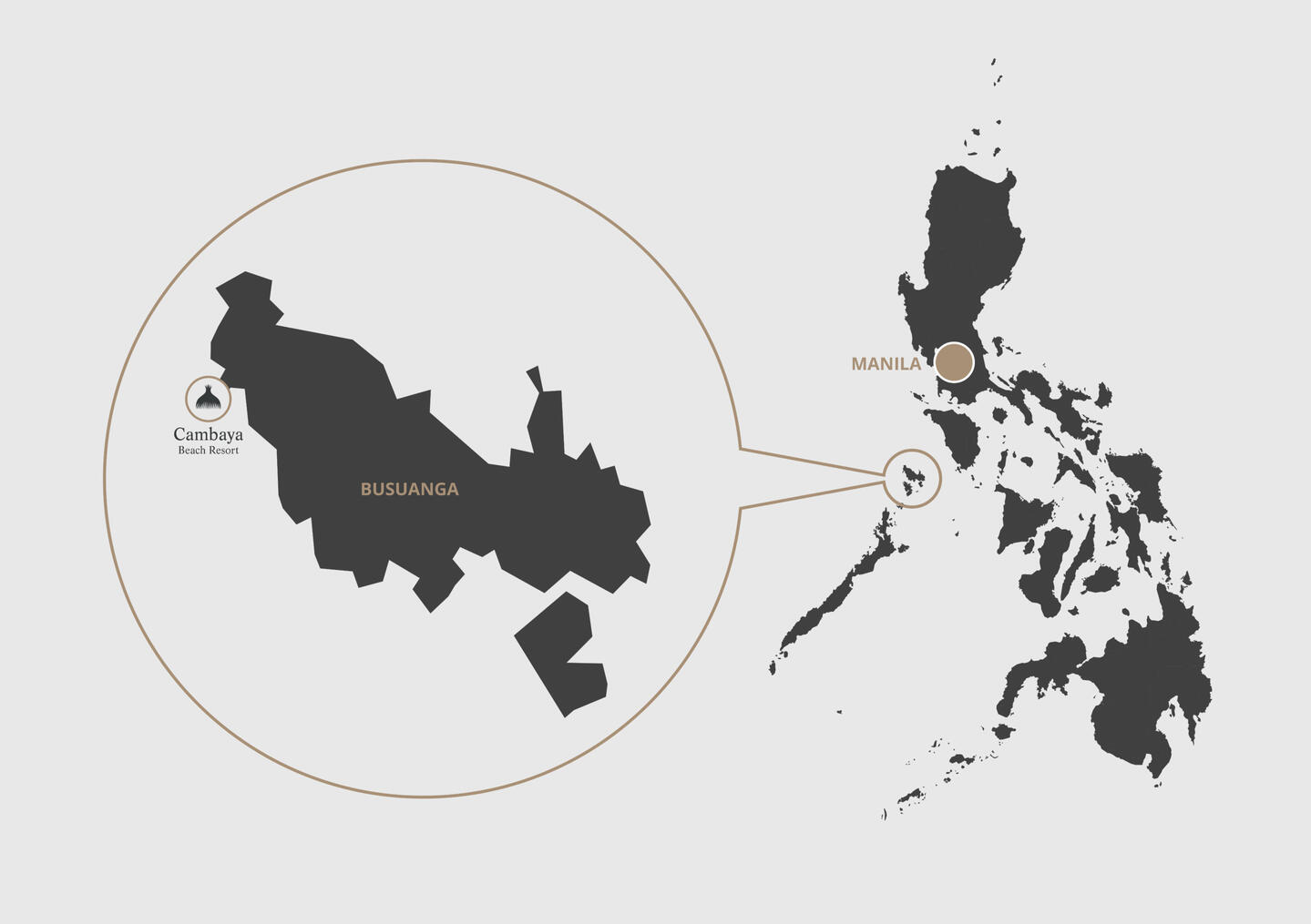 Cambaya Beach Resort Location Map